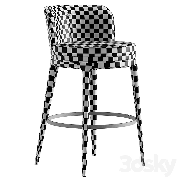 Hicks Bar Chair 3DS Max Model - thumbnail 2