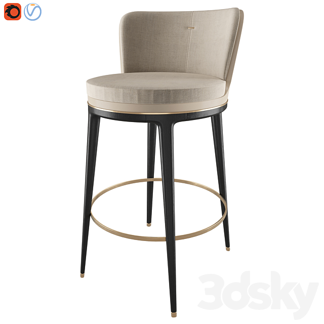 HICKS – Bar Stool 3DSMax File - thumbnail 1