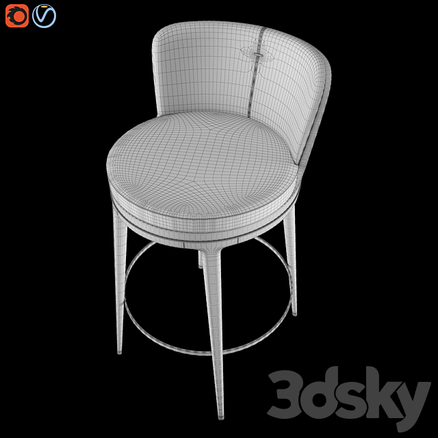 HICKS – Bar Stool 3DSMax File - thumbnail 4