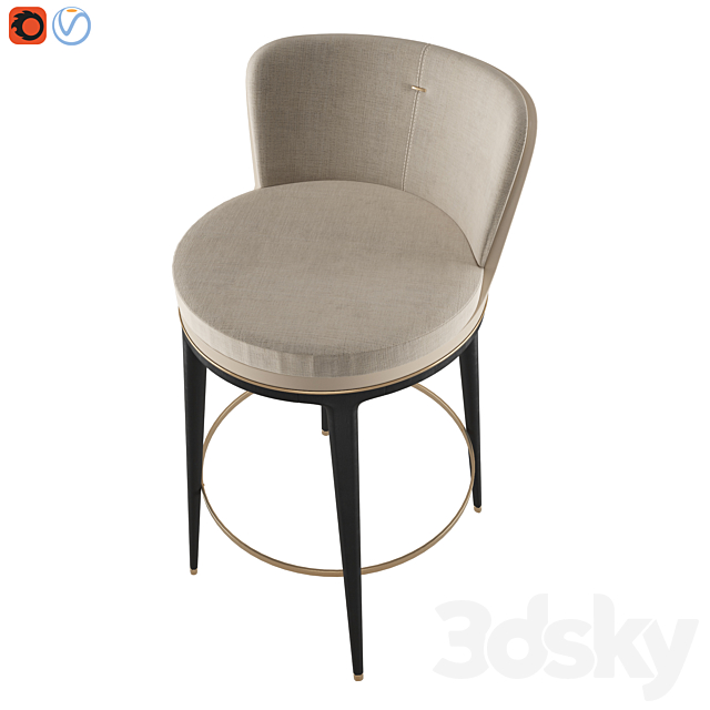 HICKS – Bar Stool 3DSMax File - thumbnail 5