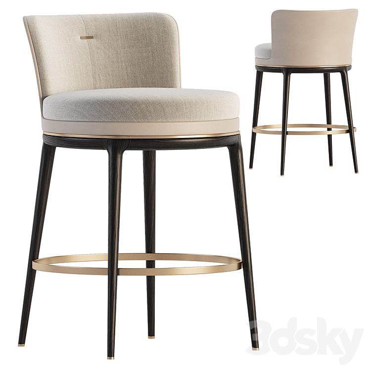 Hicks bar stool by ASTER 3DS Max Model - thumbnail 3