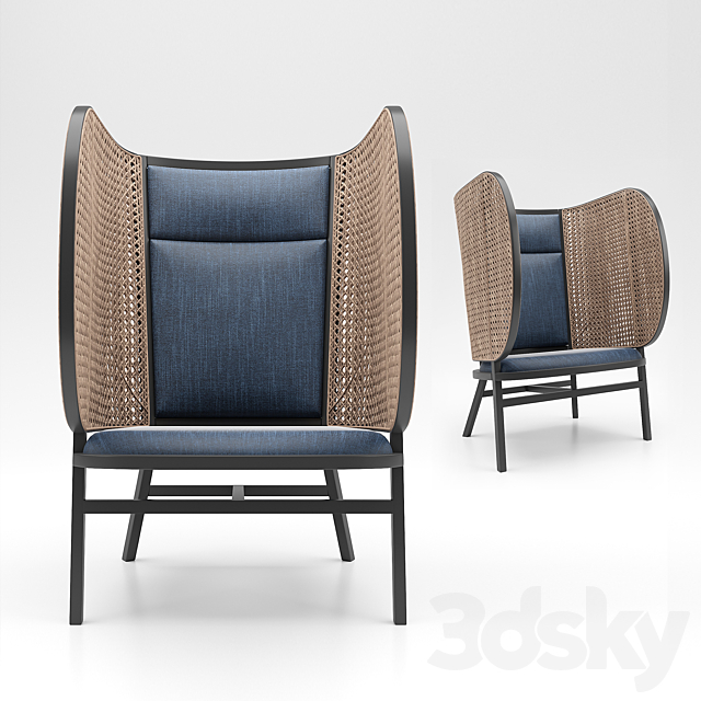 HIDEOUT Lounge Chair 3ds Max - thumbnail 1