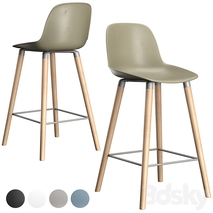 High stool Albert Kuip 3DS Max Model - thumbnail 1