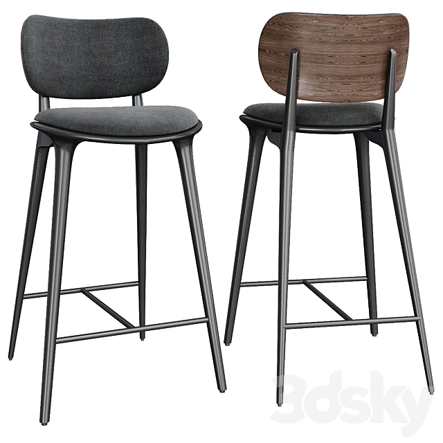 High Stool Backrest by Mater Design 3DSMax File - thumbnail 1