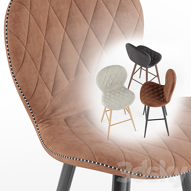 Hiro bar chair 3DSMax File - thumbnail 2