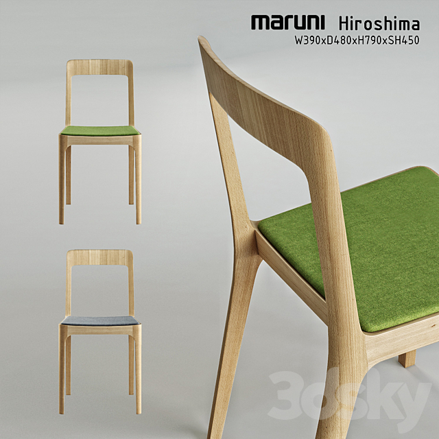 Hiroshima_Maruni_Dining_chair 3DSMax File - thumbnail 2