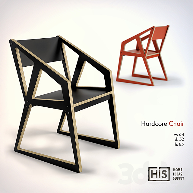 HIS – Hardcore Chair 3DSMax File - thumbnail 1