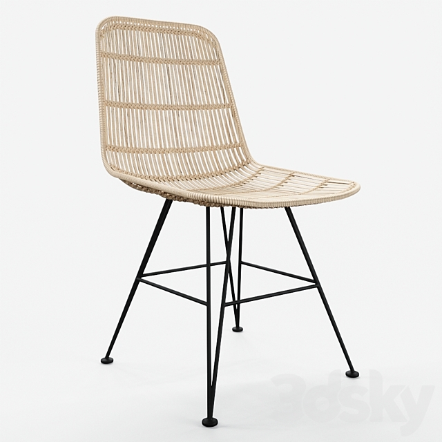 HKLiving – Rattan Dining Chair – 2 colors 3DSMax File - thumbnail 1