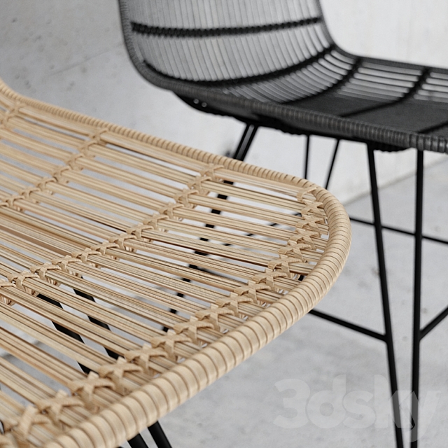 HKLiving – Rattan Dining Chair – 2 colors 3DSMax File - thumbnail 2