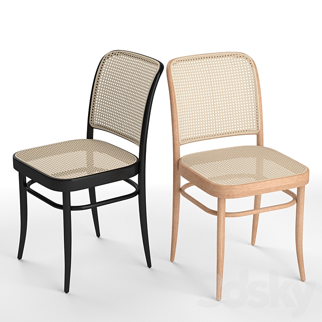 Hoffmann side dining chair 3ds Max - thumbnail 2