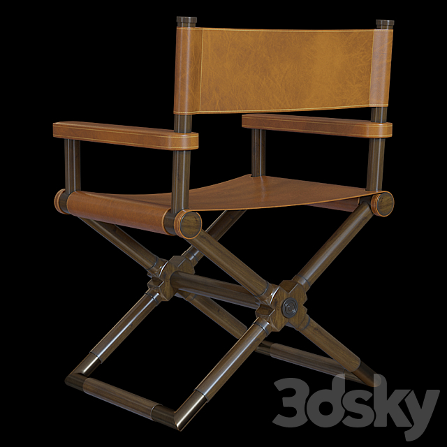 Holbrook Director’s Chair 3DS Max Model - thumbnail 2