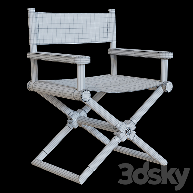 Holbrook Director’s Chair 3DS Max Model - thumbnail 3