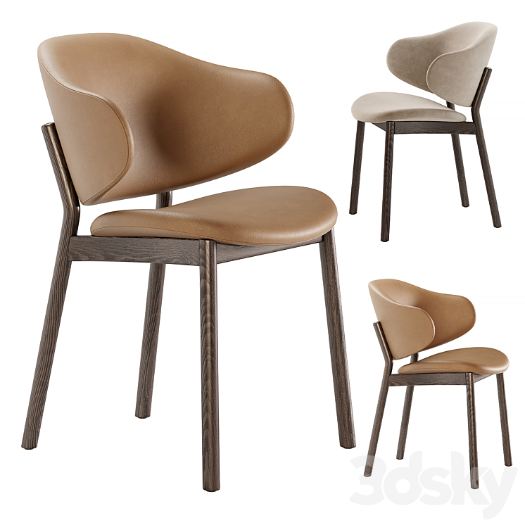 Holly chairs by Calligaris 3DS Max Model - thumbnail 2