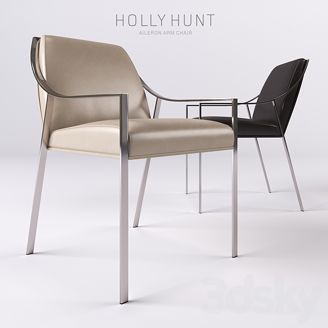 HOLLY HUNT AILERON DINING ARM CHAIR 3DSMax File - thumbnail 1