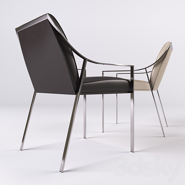 HOLLY HUNT AILERON DINING ARM CHAIR 3DSMax File - thumbnail 2