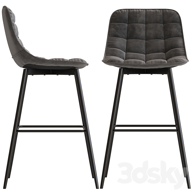 Home republic montreal stool 3DS Max Model - thumbnail 3