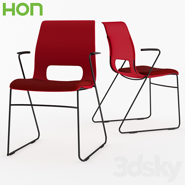 HON High-Density Stacking Chair HMS1 3DSMax File - thumbnail 1