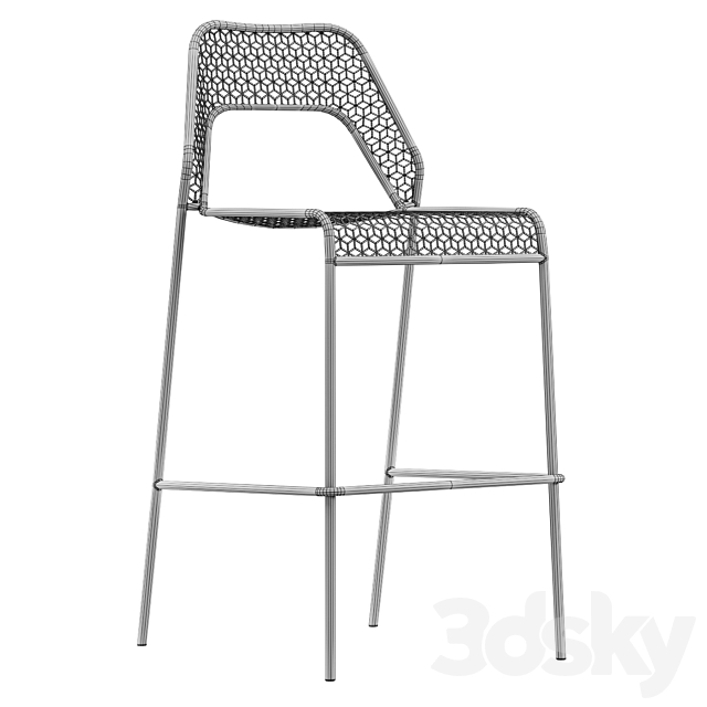 Hot Mesh Barstool by blu dot 3DS Max Model - thumbnail 4