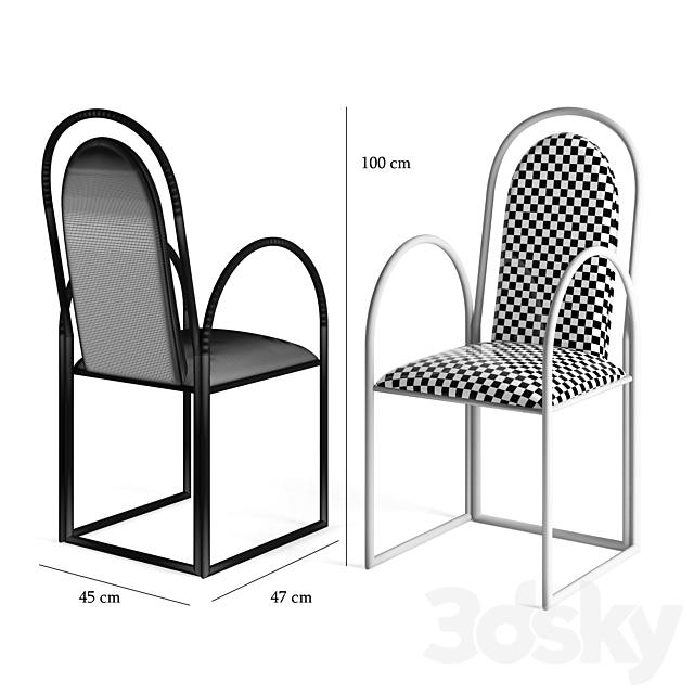 Houtique & Masquespacio Arco Chair 3ds Max - thumbnail 2