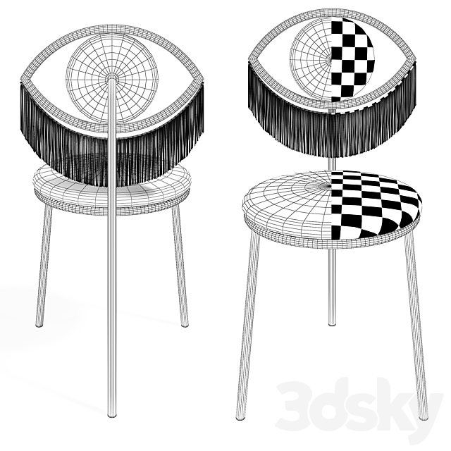 Houtique & Masquespacio Wink Chair 3ds Max - thumbnail 3