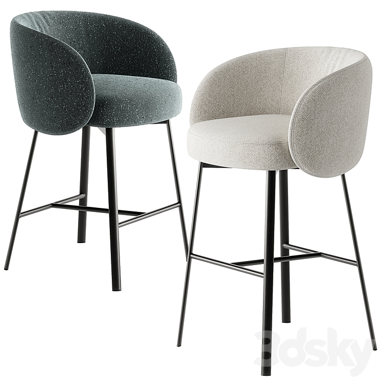 Hug barstools 3DS Max Model - thumbnail 2