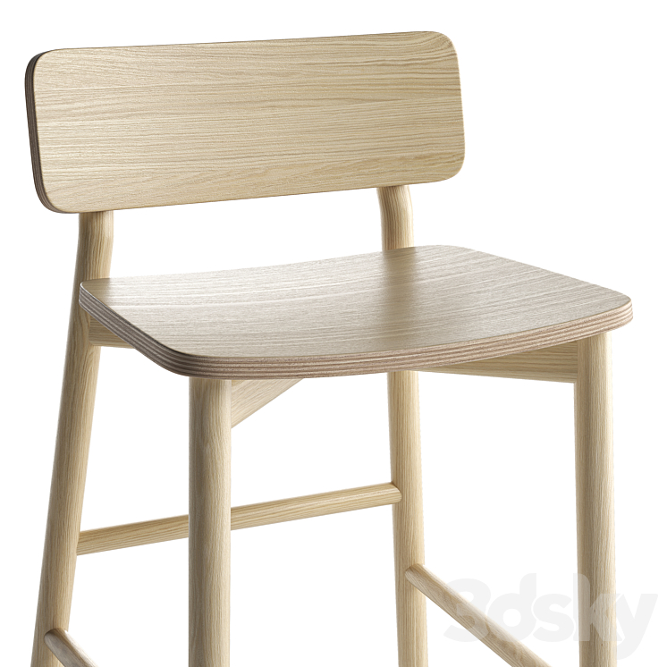 Hven Bar Stool by Skagerak 3DS Max Model - thumbnail 2