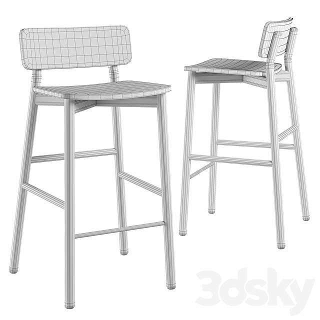 Hven Bar Stool by Skagerak 3DSMax File - thumbnail 3