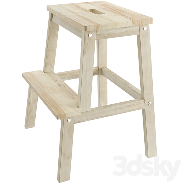 Ikea BEKVEM Stool-ladder 3DS Max Model - thumbnail 2