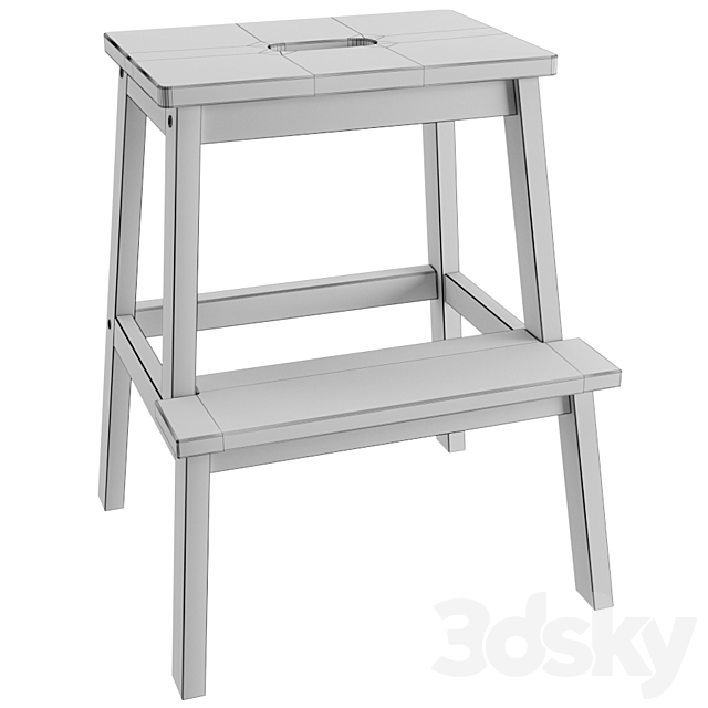 Ikea BEKVEM Stool-ladder 3DS Max Model - thumbnail 7