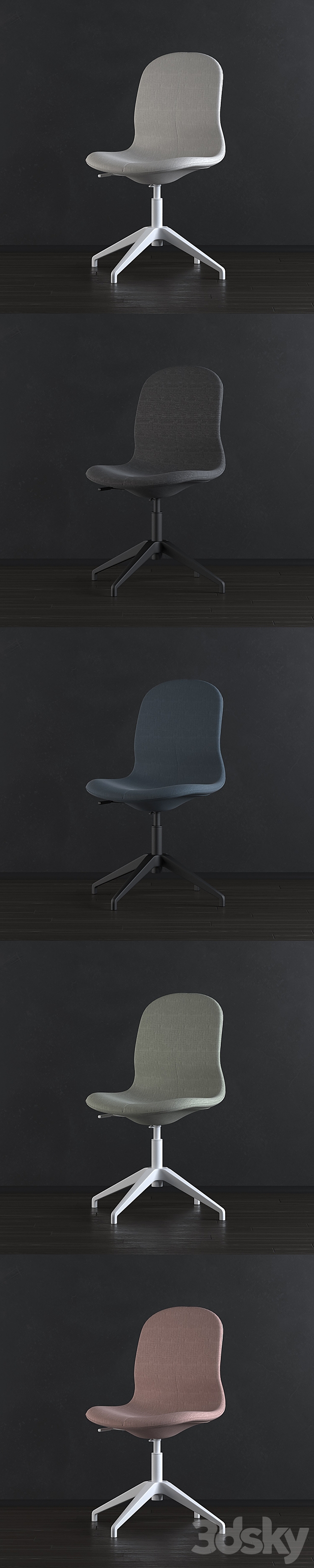 Ikea LANGFJALL chair 02 3DS Max Model - thumbnail 3