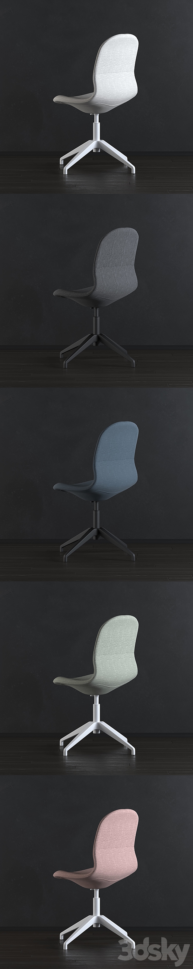 Ikea LANGFJALL chair 02 3DS Max Model - thumbnail 4