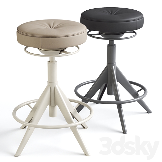 Ikea TROLLBERGET Sit _ stand support. Grann beige and Glose black 3DSMax File - thumbnail 1