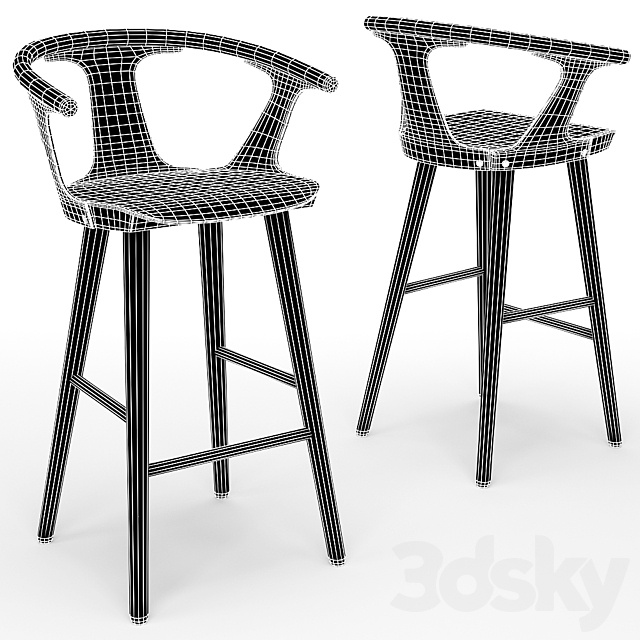 In Between SK9 Barstool 3DS Max Model - thumbnail 4