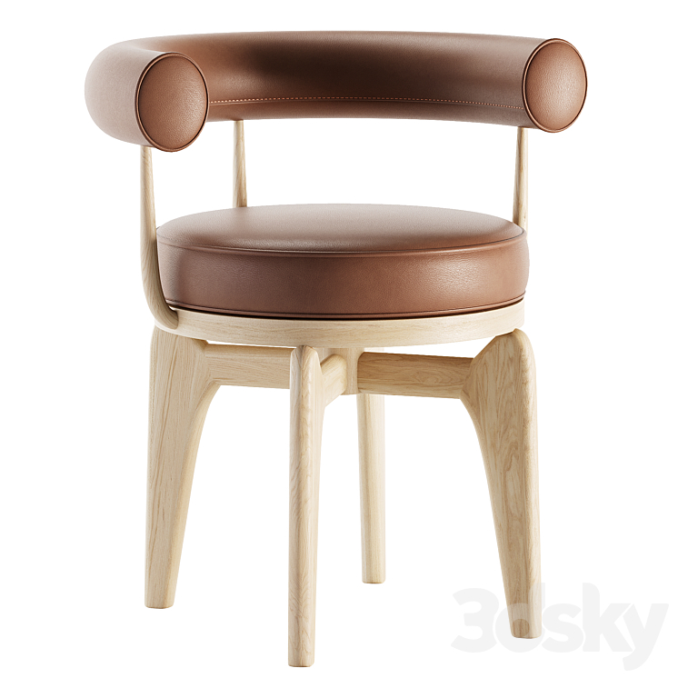 Indochine Chair 3DS Max Model - thumbnail 2