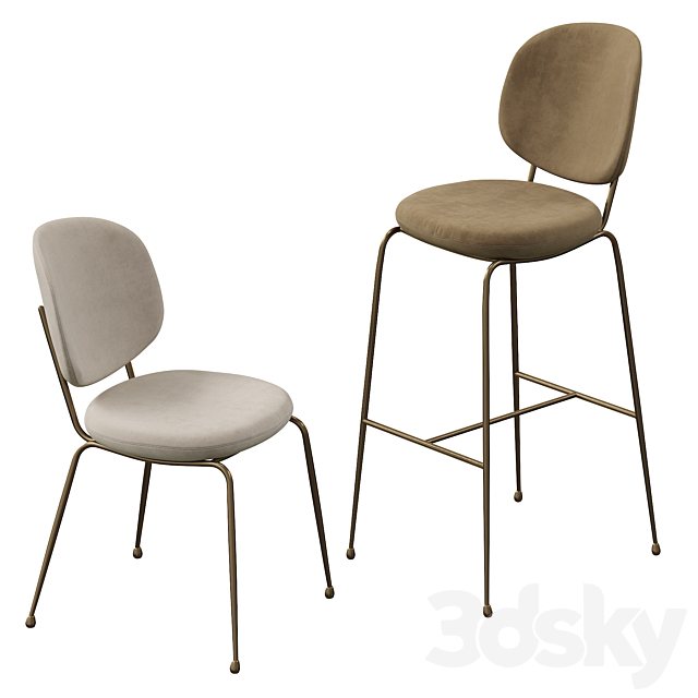 Industry Dining Chair 3ds Max - thumbnail 3