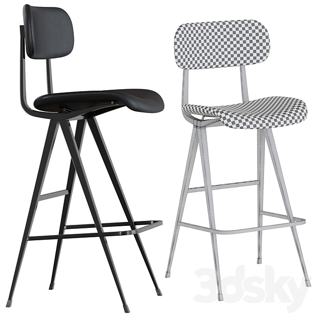 Industry West Madwell Bar Stool Leather 3DSMax File - thumbnail 3