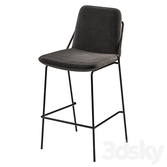 Industry West – Sling Bar Stool 3ds Max - thumbnail 1