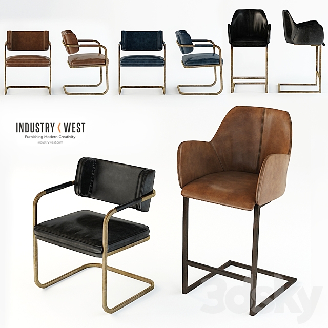 Industrywest Chair & Bar Stool 3DSMax File - thumbnail 1