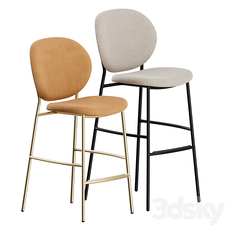 Ines Stools by Calligaris 3DS Max Model - thumbnail 3