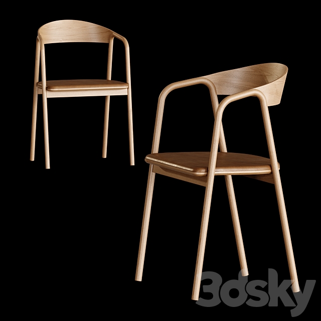 Inlay chair 3ds Max - thumbnail 1