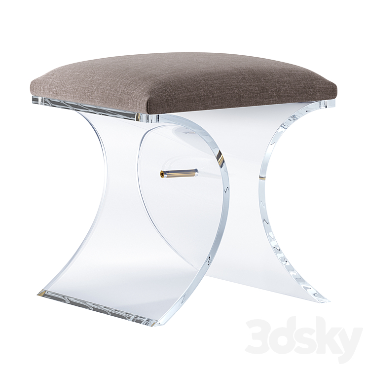 Interlude Home Serena Stool 3DS Max Model - thumbnail 1