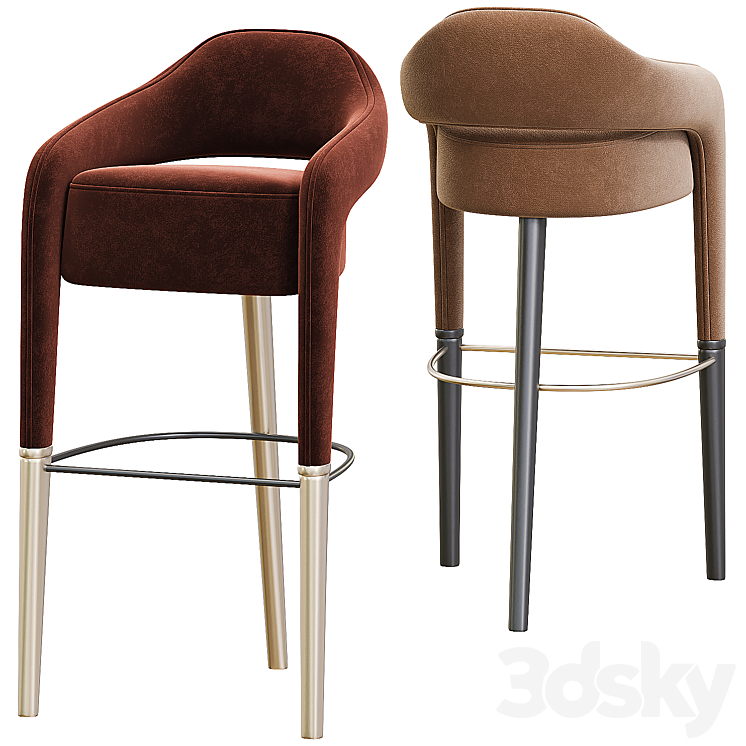 INVICTA Bar Stool 3DS Max Model - thumbnail 1