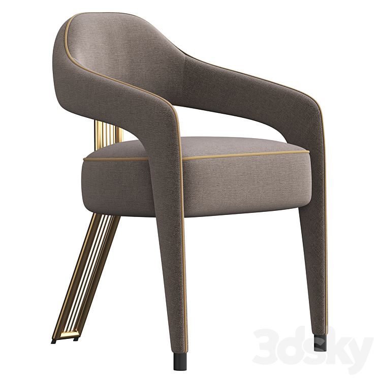 Invicta Dining Chair 3DS Max Model - thumbnail 1