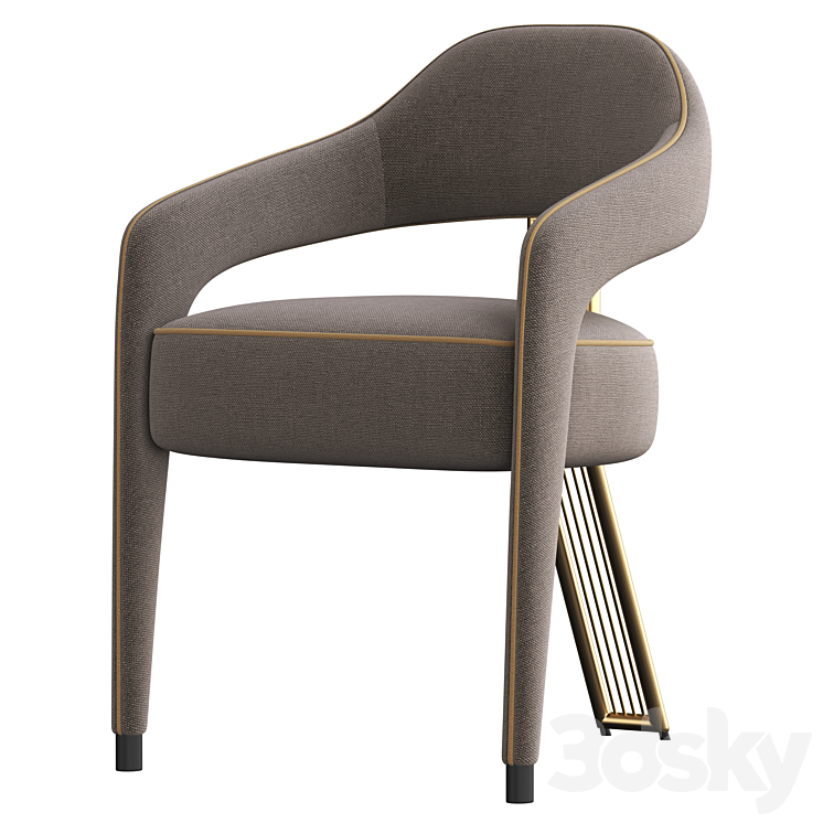 Invicta Dining Chair 3DS Max Model - thumbnail 2