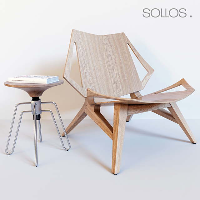 Ipanema chair & phillips stool by Jader Almeida 3DSMax File - thumbnail 1