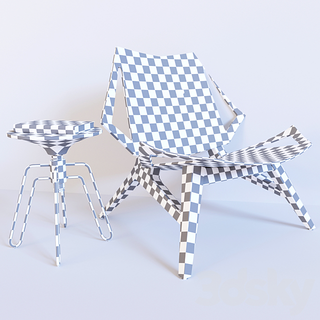 Ipanema chair & phillips stool by Jader Almeida 3DSMax File - thumbnail 3