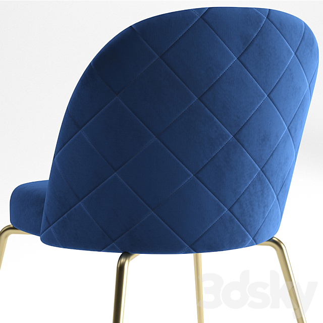 Ivonne dining chair 3DS Max Model - thumbnail 2