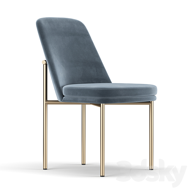 Jack Metal Frame Dining Chair 3DSMax File - thumbnail 2