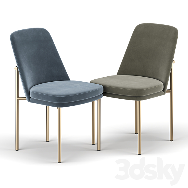 Jack Metal Frame Dining Chair 3DSMax File - thumbnail 3