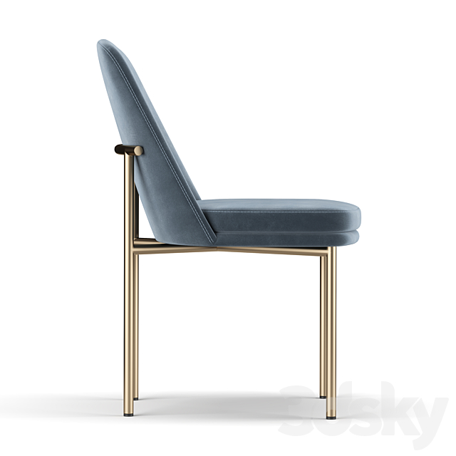 Jack Metal Frame Dining Chair 3DSMax File - thumbnail 4